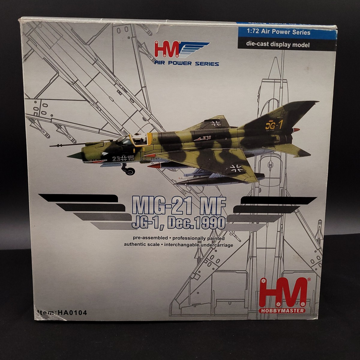 1/72 MiG-21MF ドイツ空軍 JG-1 1990年12月ホビーマスター 1/72 ミグ MiG-21MF ドイツ空軍 JG-1 1990年12月 ［HA0104