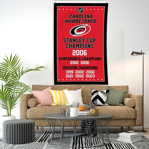 Bandiera Carolina Hurricanes Logo 3'x5 piedi Bandiera Campione Hockey-NHL SPEDIZIONE GRATUITA - Foto 2 di 15