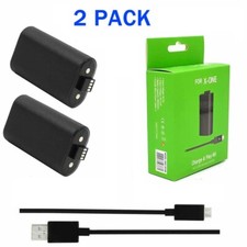 2Pack For Official Microsoft XBOX ONE Controller Play and Charge Kit 1400mAh