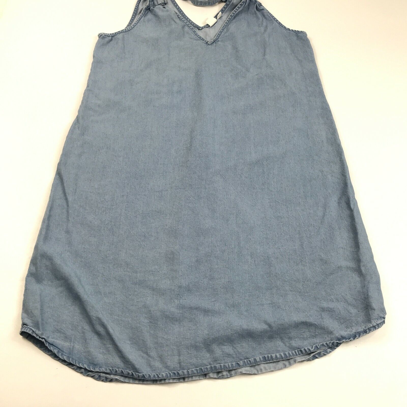 GAP Womens Shift Dress Chambray Blue V-Neck Pullo… - image 2