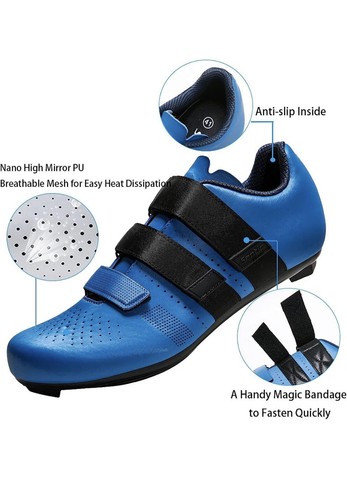 Santic Men's Road Bike Cycling Shoes Look Delta Cleats Bicycle Compatible 10.5 - Picture 2 of 6