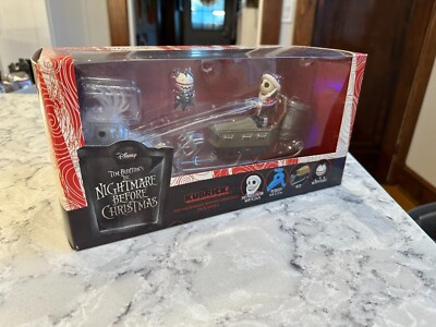 Disney Kubrick Nightmare Before Xmas Skellington Sandy Claws Reindeer SLED Set
