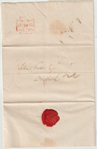 1839 DIC 21 RED LONDRA 'M/X' SPEDIZIONE D.S. COUTTS BANK TO JOHN FOSTER DRIFFIELD - Foto 1 di 2