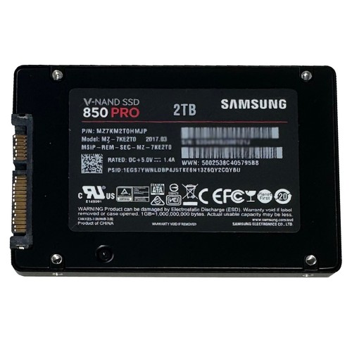 2TB SATA SSD MZ-7KE2T0 Samsung 2.5 Enterprise Solid State Drive 850 PRO 6Gbps - Picture 3 of 5