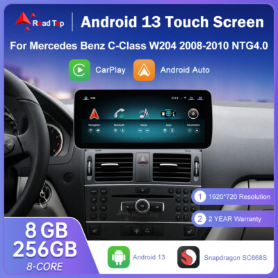 12.3''/10.25''Android 13 GPS Touch Screen For Mercedes Benz C Class W204 2008-2010