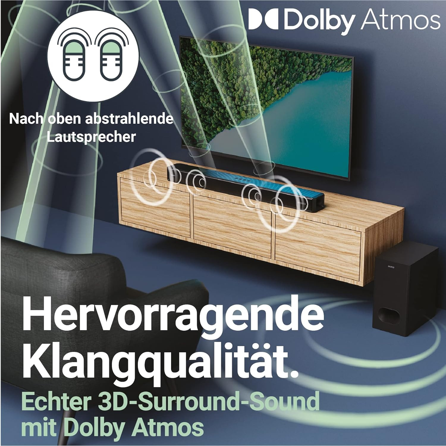 Thumbnail - Majority Sierra Plus Dolby Atmos Soundbar Mit Bluetooth | 400w 2.1.2