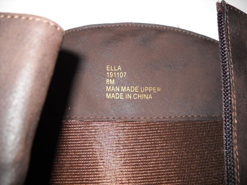 Brown Wedge Boots, Rampage "Ella" Size 8M Zipper Faux Leather New - Picture 4 of 8