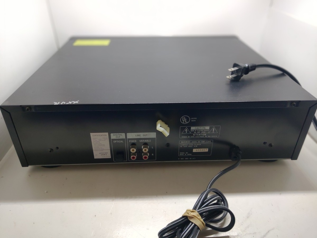 Sony Cdp-c515 5 CD Changer Carousel Player With Cables for