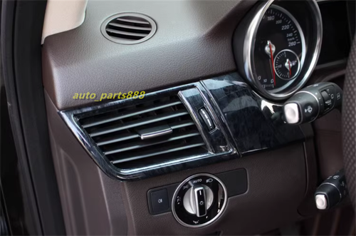 Black Wood Grain Full Interior Kit Cover Trim For Benz GLE W166 GLS X166 2016-19 - Picture 4 of 10