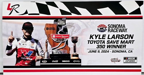KYLE LARSON 2024 SONOMA WIN RACED VERSION VALVOLINE 1/24 ARC DIECAST - Picture 9 of 16