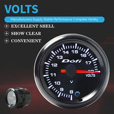 2 52mm Universal 7 Color Led Pointer Volt Meter 8-18v Voltage Gauge Black Face