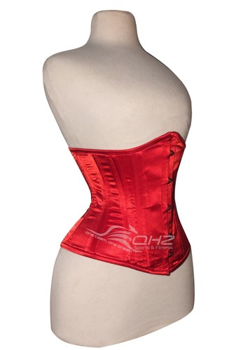 Heavy Duty Double Steel Boned Waist Training Satin Underbust Shaper Corset C19 - Picture 15 of 16