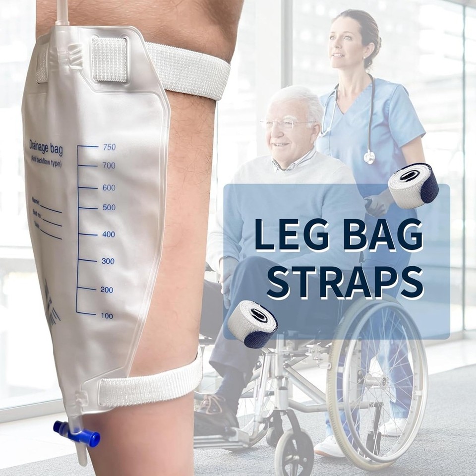 4 Packs Leg Bag Straps, Urine Drainage Bag Strap Catheter Leg Bag ...