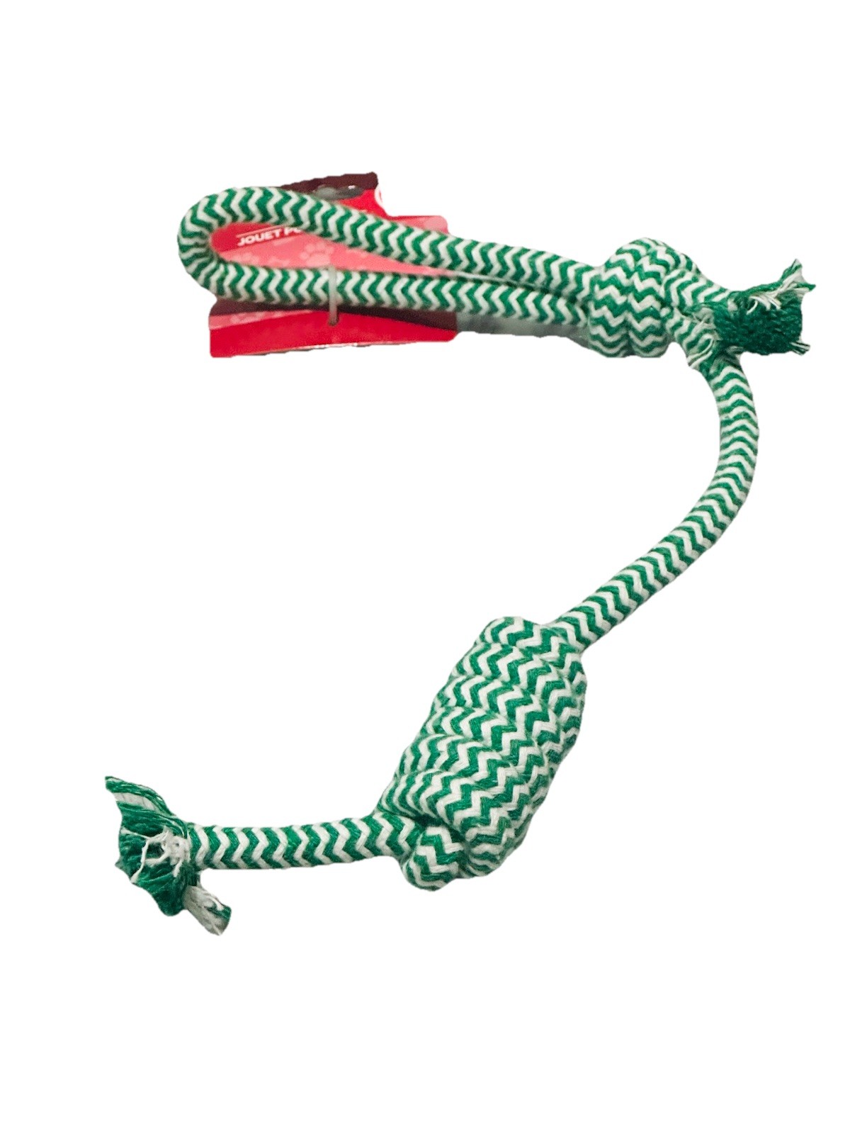 Green Rope Tug Toy Interactive Knot  Dog Toy Heavy Duty