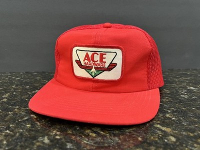 Vintage Ace Hardware Red  Snapback Hat 80s Dad Cap