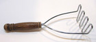 Vintage 1970's Wood Handle Stainless Steel Potato Masher A — photo 3
