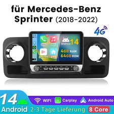 Android F&uuml;r Mercedes Benz Sprinter W907 2019-2023 Autoradio GPS Navi 4G SWC DAB+