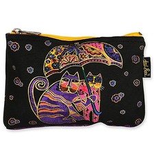 Laurel Burch Feline Cats Minis Cosmetic Bag Black/Yellow C 
