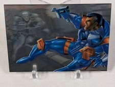 1995 Flair Marvel Annual HoloBlast #8 Punisher 2099 vs. Public Enemy