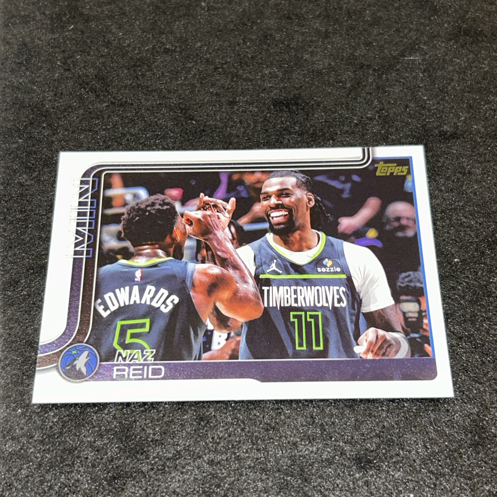 2025-26 Topps Naz Reid #109 Golden Mirror Image Variation SP