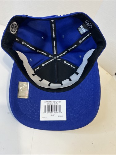 NWT St Louis Blues Hockey Snapback Hat Hitch 47 Brand Script NHL OSFA New - Picture 7 of 12