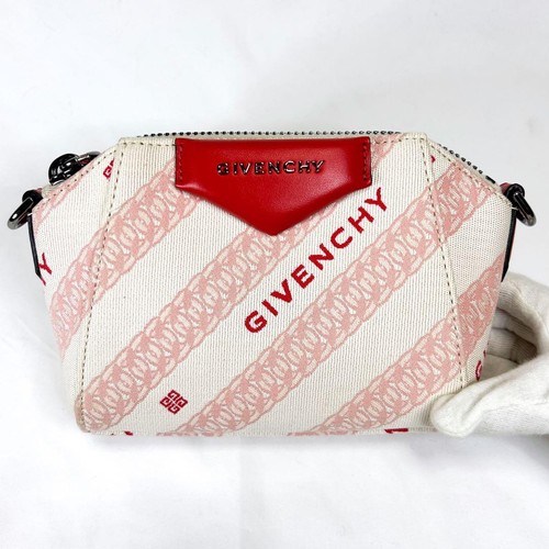 Givenchy Antigona Nano mini shoulder bag Crossbody bag Pink Red Ladies women's - Picture 3 of 9