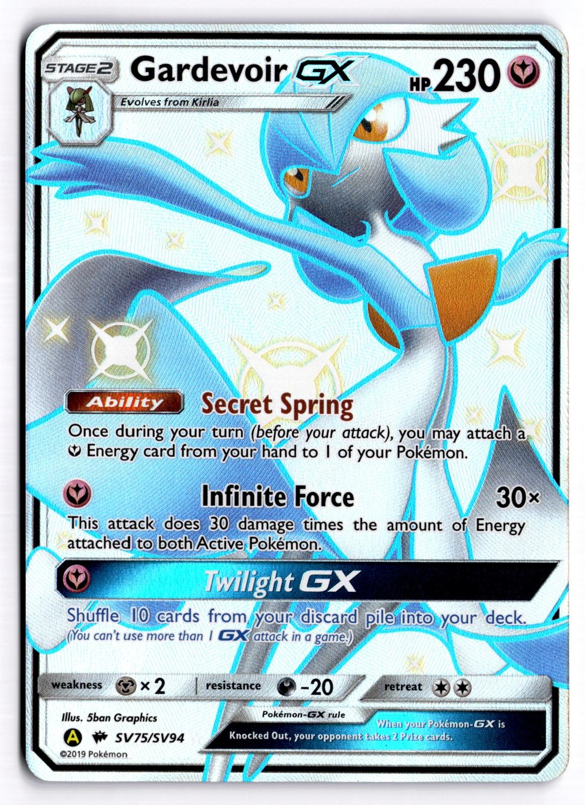 Gardevoir GX SV75/SV94 Shiny GX Rare Hidden Fates Shiny Vault Pokemon Near Mint