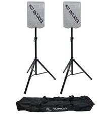 Harmony Audio HA-DSBG Pro DJ 2 Portable Tripod Speaker Stand Pair  Bag New
