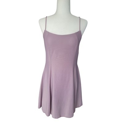 Halara NWT Lace Up 2-in-1 High Low Contrast Mesh Flowy Mini Dance Dress Large