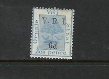 Orange Free State 1900 SG 120 6d on 6d Blue. Mint Hinged. MH.