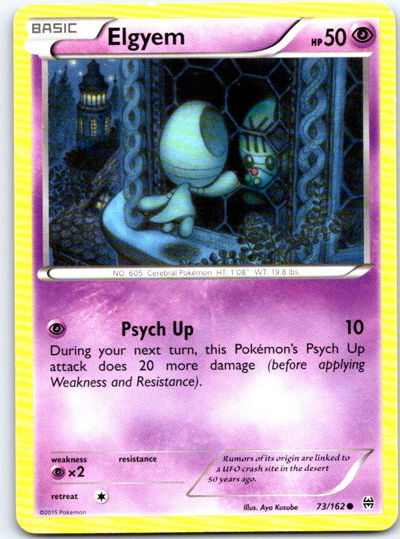 Elgyem 73/162 Common BREAKthrough Pokemon LP
