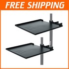 Utility Shelf for Microphone Stands - 9"x9" - 2 Pack with Raised Edges