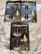 Glass Bobeche set 6 for taper candles / drip collar wax catcher New Germany