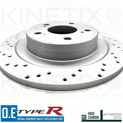 FOR HONDA CIVIC TYPE R FK FK2 REAR DRILLED BRAKE DISCS MINTEX PADS 296mm - Picture 7 of 7