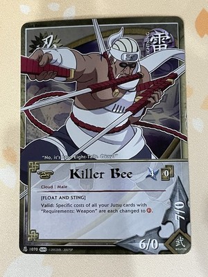 Naruto CCG, Killer Bee, 1070, 1st Edition, MP/LP, Foil