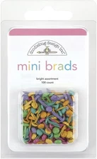 Doodlebug Mini Brads .125" 100/Pkg-Bright