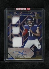 2021 Panini XR Rookie Triple Swatch Auto Blue 22/49 Kellen Mond #222 Auto 0rd2