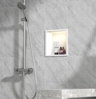 12”X 12” Stainless Steel Shower Niche with Lighting Recessed, Over-Mounted