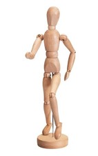 SOPRAMMOBILE STATUA IN LEGNO MANICHINO BURATTINO ETNICO MODERNO SNODABILE