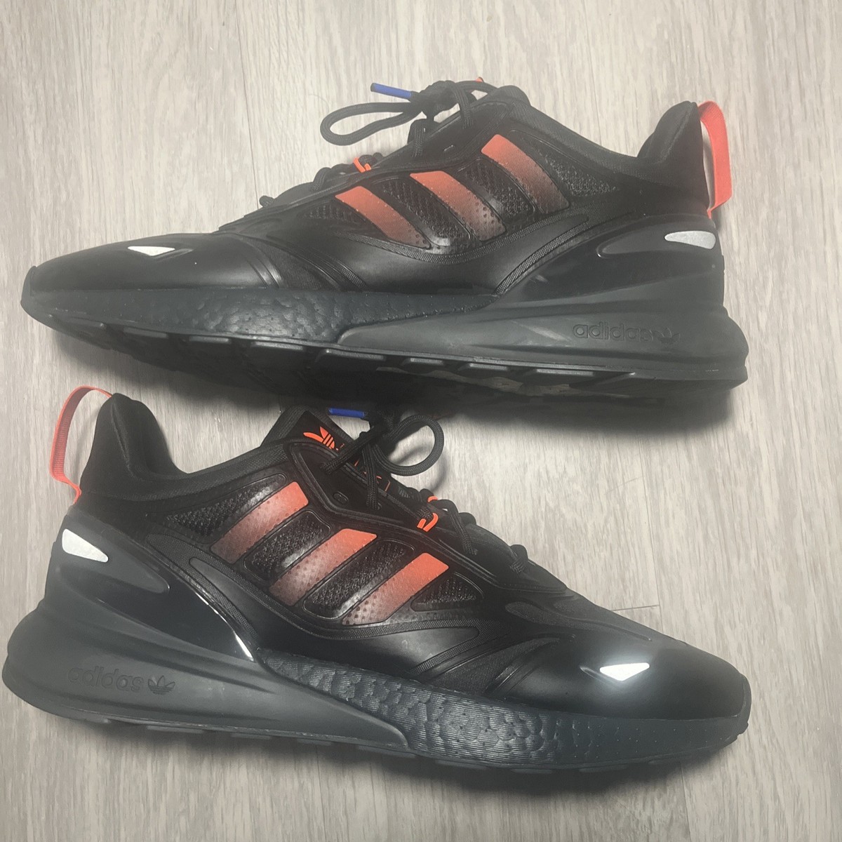 Adidas‎ ZX 2K Boost 2.0 Black Solar Red Carbon GZ9087 RARE Men 9.5 - Worn Once adidas ZX 2K Boost Black Solar Red for Sale | Authenticity  main image 2