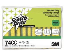 10pk Scotch-Brite PROFESSIONAL 74CC 3.6 in. x 6.1 in. Sponge YL/GN (10/PK) New