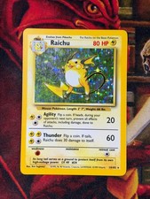 Raichu Holo Rare - Set Base 14/102 - Carta Pokemon Vintage WOTC - MP.