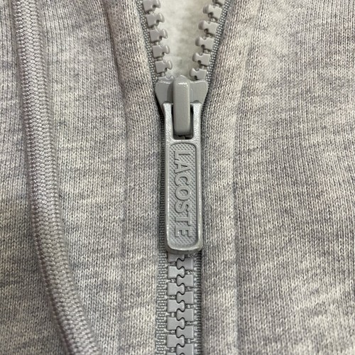 Lacoste Men’s XL Gray Classic Fit Kangaroo Pocket Fleece Full Zip Jacket Hoodie - Picture 8 of 20