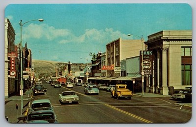 Colfax Washington Main Street Vintage Postcard Ross Hall Scenics Dexter Press