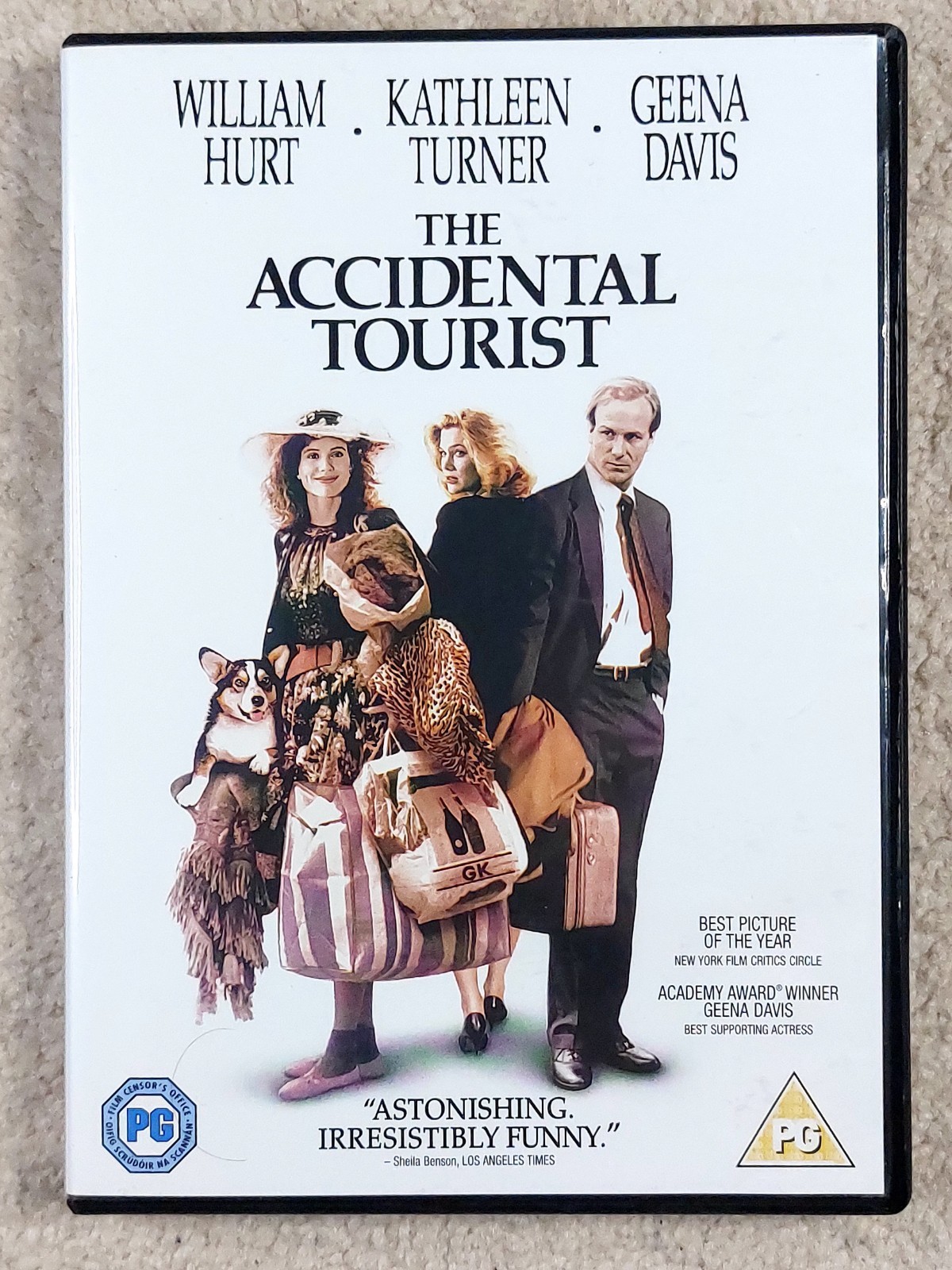 The Accidental Tourist (DVD) William Hurt Kathleen Turner Geena Davis 1988