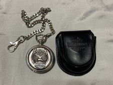 FRANKLIN MINT Harley-Davidson "Wings of Glory" Pocket Watch W/ Case