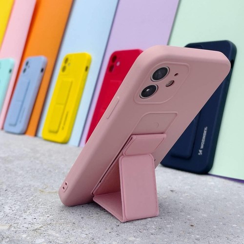 Wozinsky Kickstand Case silikonowe etui z podstawką iPhone 13 Pro jasnoniebieski - Zdjęcie 9 z 12