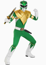 Power Rangers Green Ranger Men s Costume Complete Outfit w/Gold Armor and Helmet