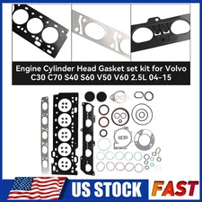 NEW ENGINE CYLINDER HEAD GASKET SET FOR 04-15 VOLVO C30 C70 S40 S60 V50 V60 2.5L