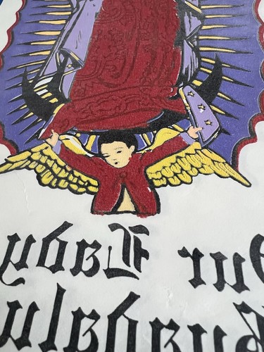 Vtg T-shirt Heat Transfer Graphic Our lady of Guadalupe 80’s Color Religious - Picture 3 of 5